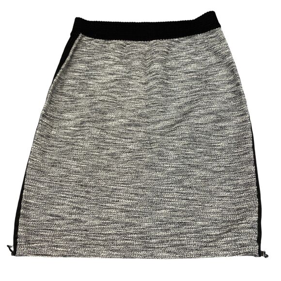 Leifsdottir Pencil Skirt Womens Medium Gray Side Zipper Elastic Waist Pull On - Picture 11 of 12